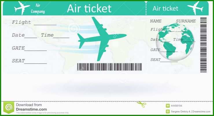 Gutschein Flugticket Vorlage Kostenlos