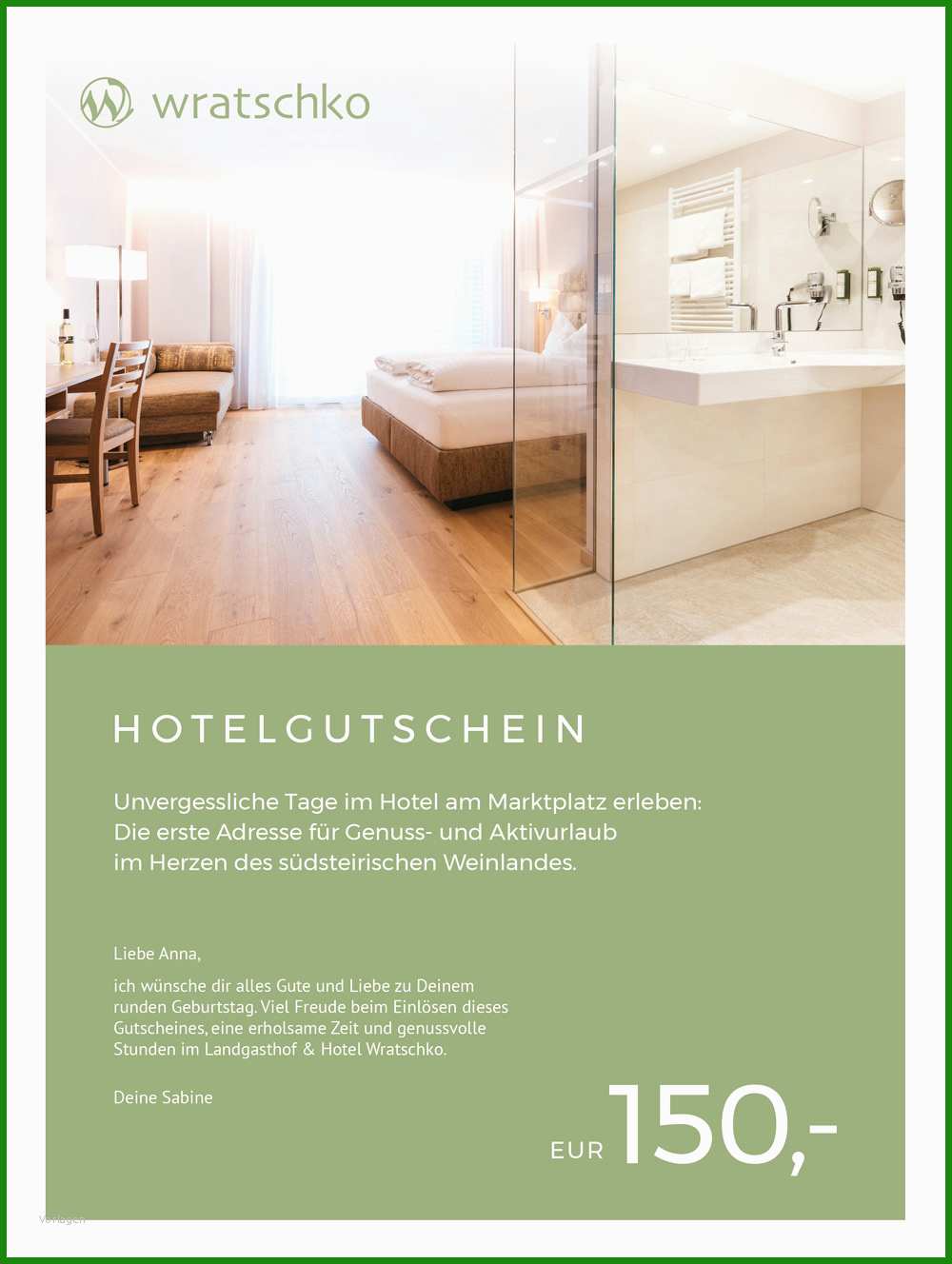 Gutschein Hotel Vorlage - Kostenlose Vorlagen Zum Download!