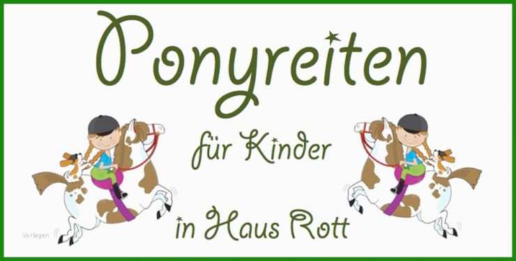 Gutschein Ponyreiten Vorlage