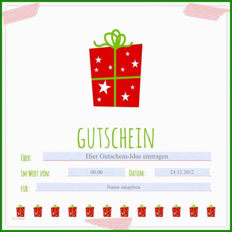 Gutschein Vorlage Download