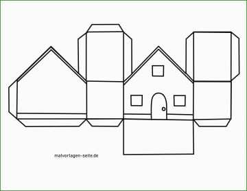 Haus Basteln Papier Vorlage - Kostenlose Vorlagen zum Download