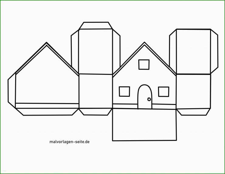 Haus Basteln Papier Vorlage