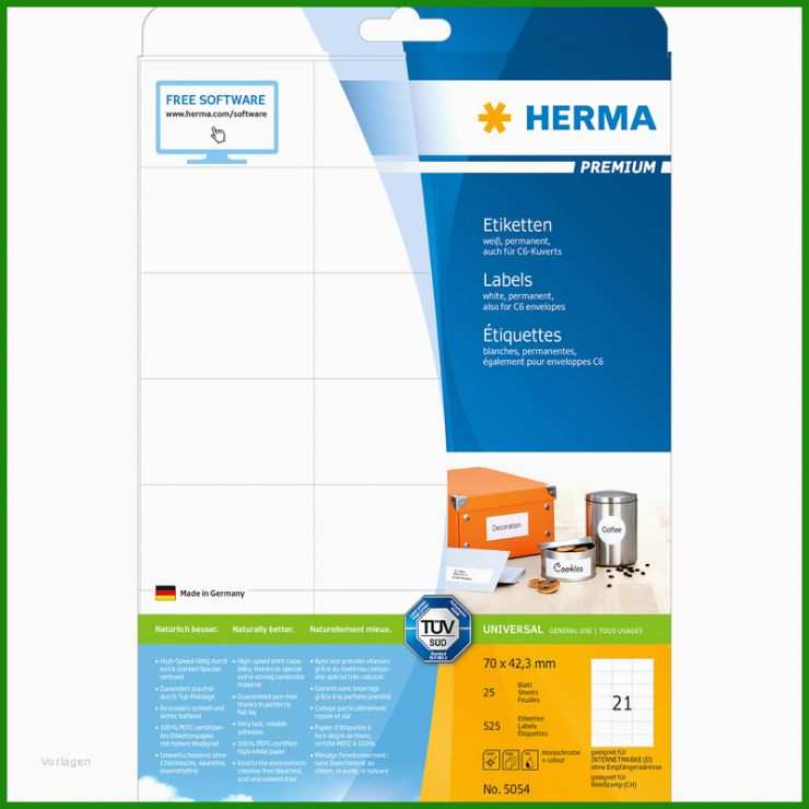 Herma Etiketten Vorlage 5130