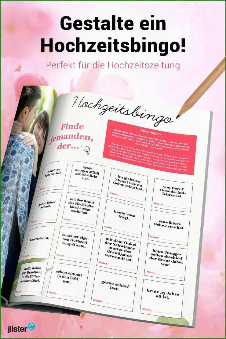 Hochzeit Bingo Vorlage