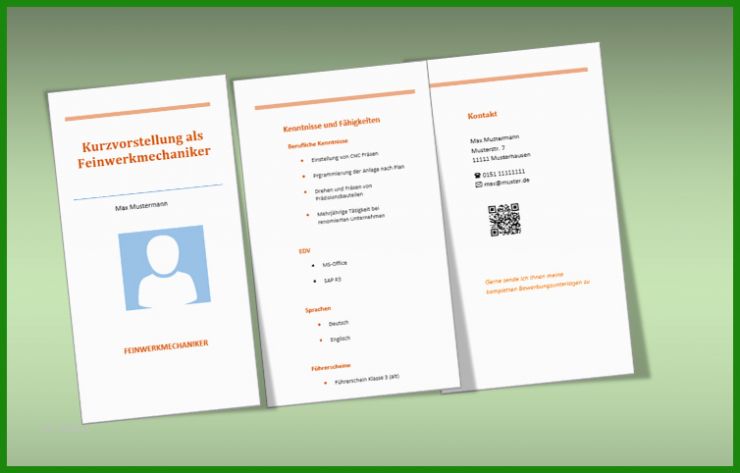 Initiativbewerbung Muster Flyer