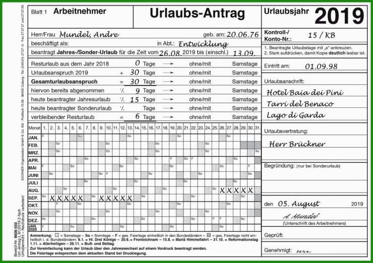 Jahres Arbeitsvertrag Muster