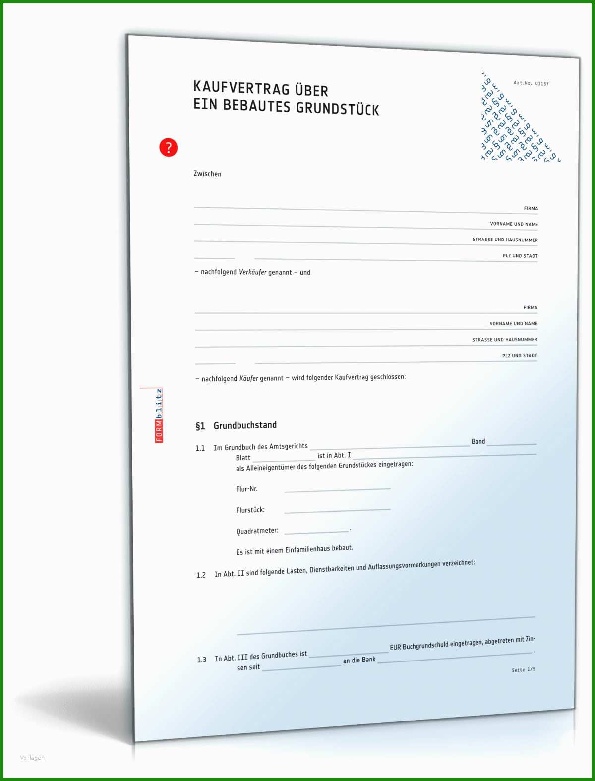 Kaufvertrag Haus Muster Pdf - Kostenlose Vorlagen Zum Download!