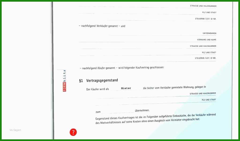 Kaufvertrag Küche Vormieter Muster Kostenlose Vorlagen Zum Download