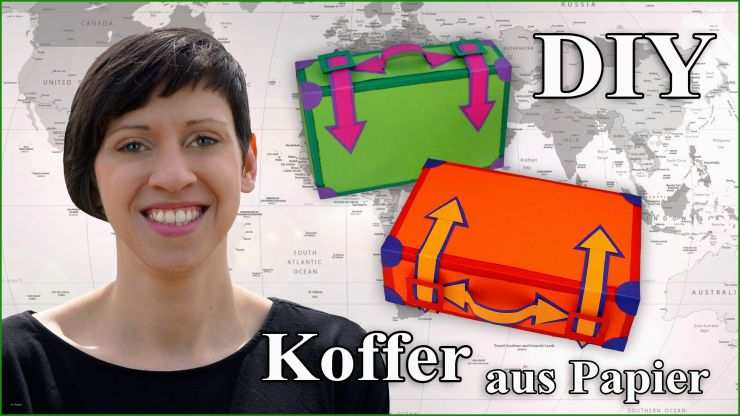 Koffer Aus Papier Basteln Vorlage