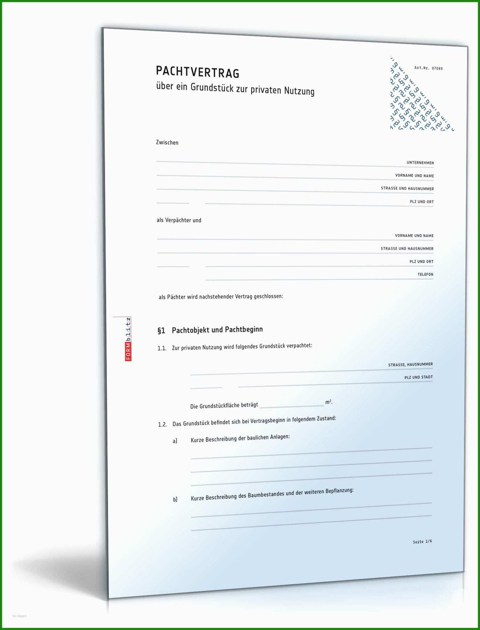 Kündigung Pachtvertrag Muster - Kostenlose Vorlagen zum Download