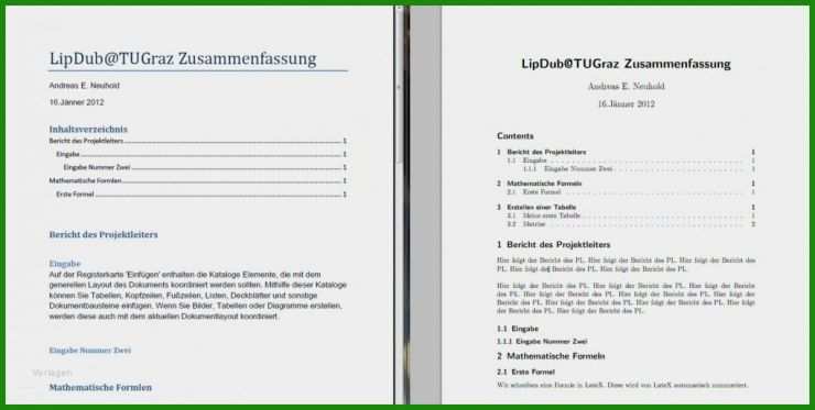 Latex Report Vorlage