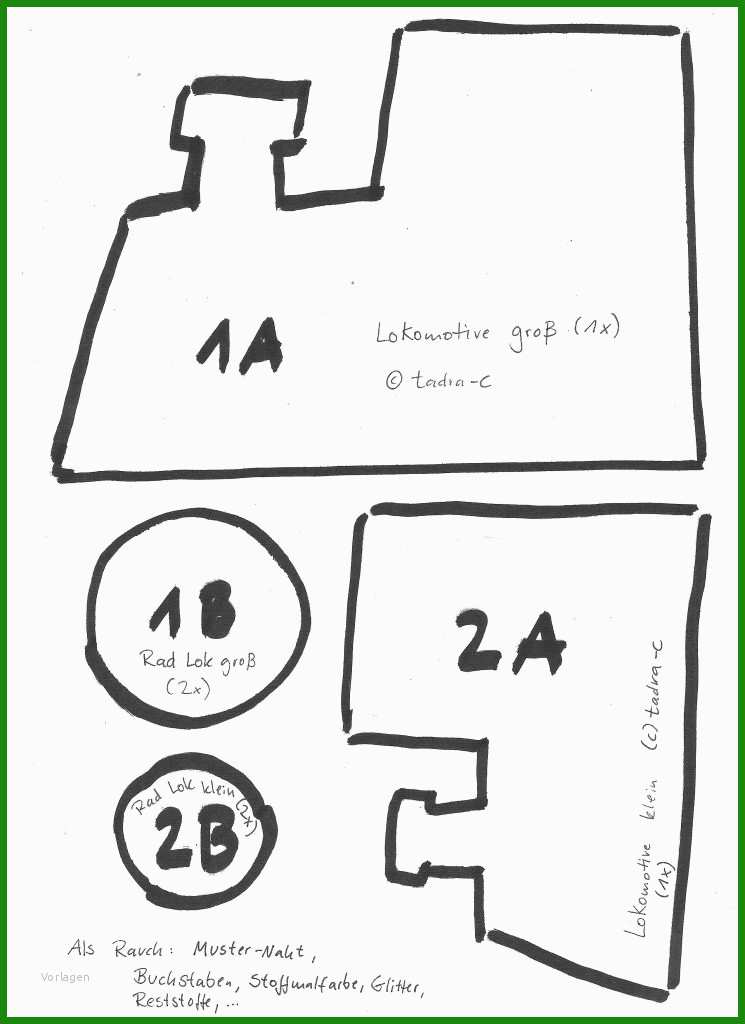 Lokomotive Basteln Vorlagen - Kostenlose Vorlagen zum Download