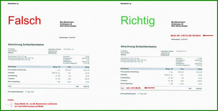 Mehrwertsteuer Rechnung österreich Vorlage