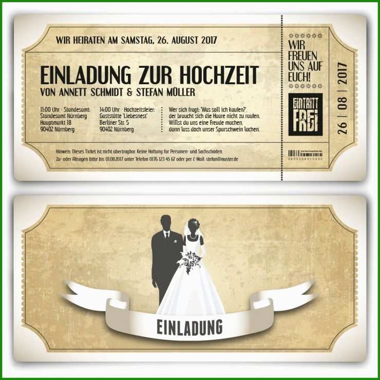 Menükarte Hochzeit Vintage Vorlage