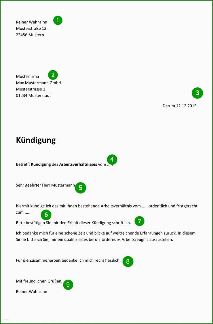 Mietvertrag Kündigen Datum