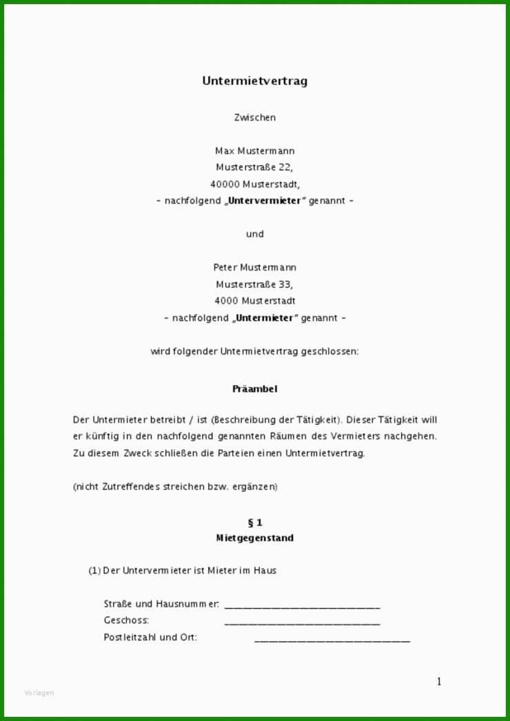 Mietvertrag Kündigen todesfall Muster Pdf