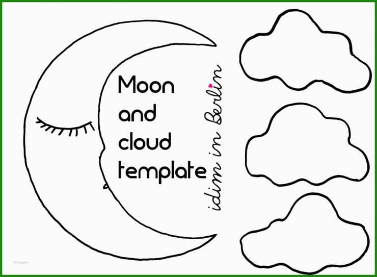 Mond Vorlage Basteln