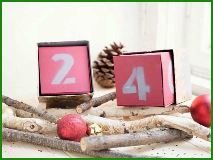 Muster Adventskalender Basteln