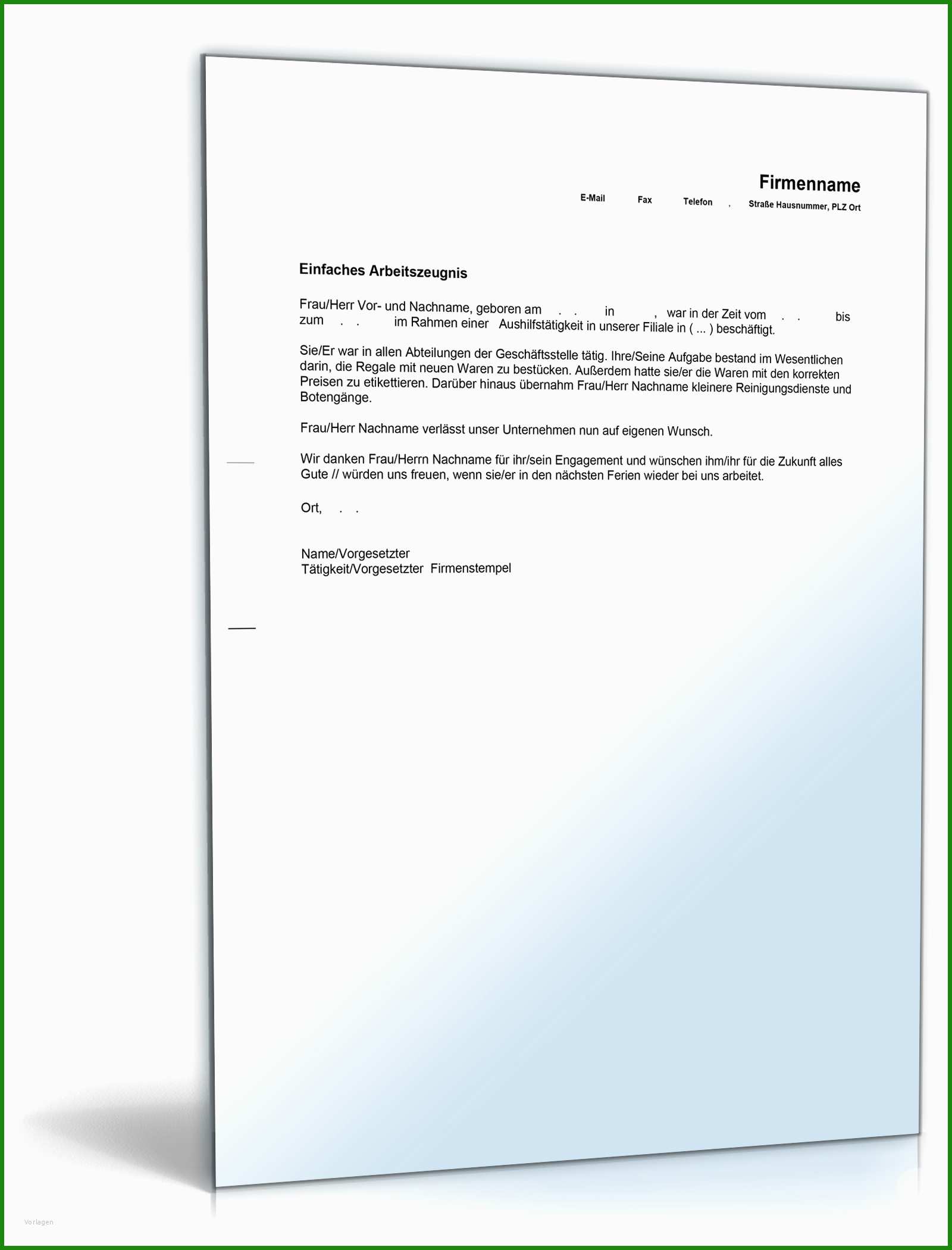 Muster Anforderung Qualifiziertes Arbeitszeugnis - Kostenlose Vorlagen ...