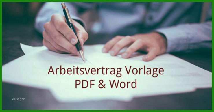 Muster Arbeitsvertrag Kostenlos