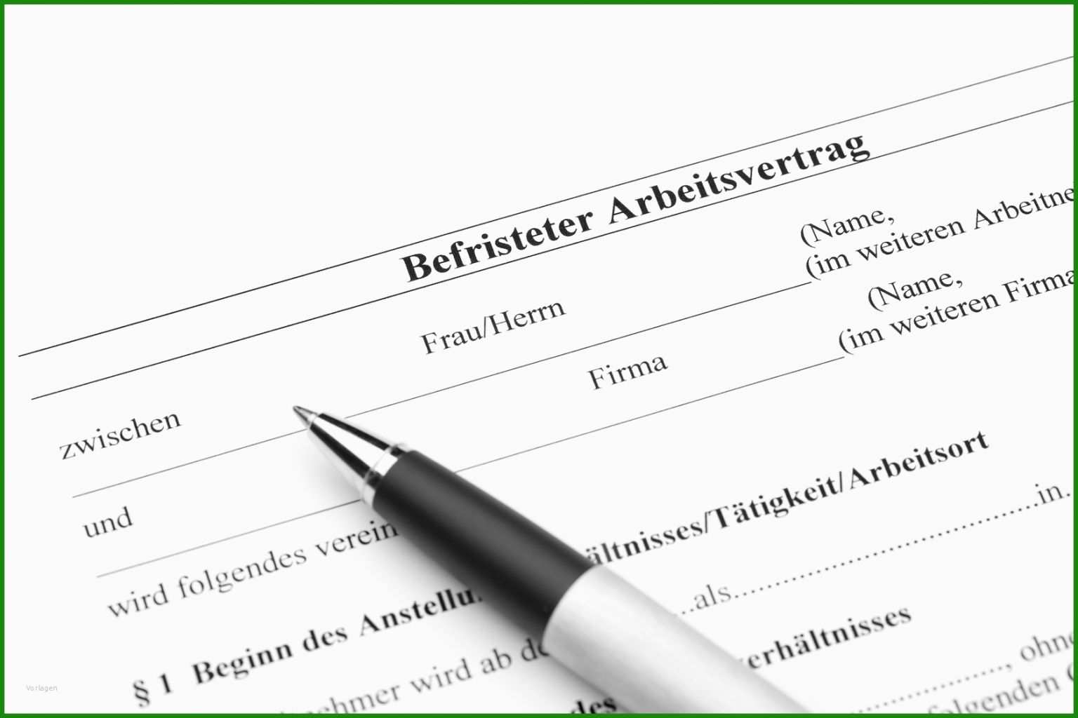 Muster Befristeter Arbeitsvertrag Ohne Sachgrund - Kostenlose Vorlagen ...