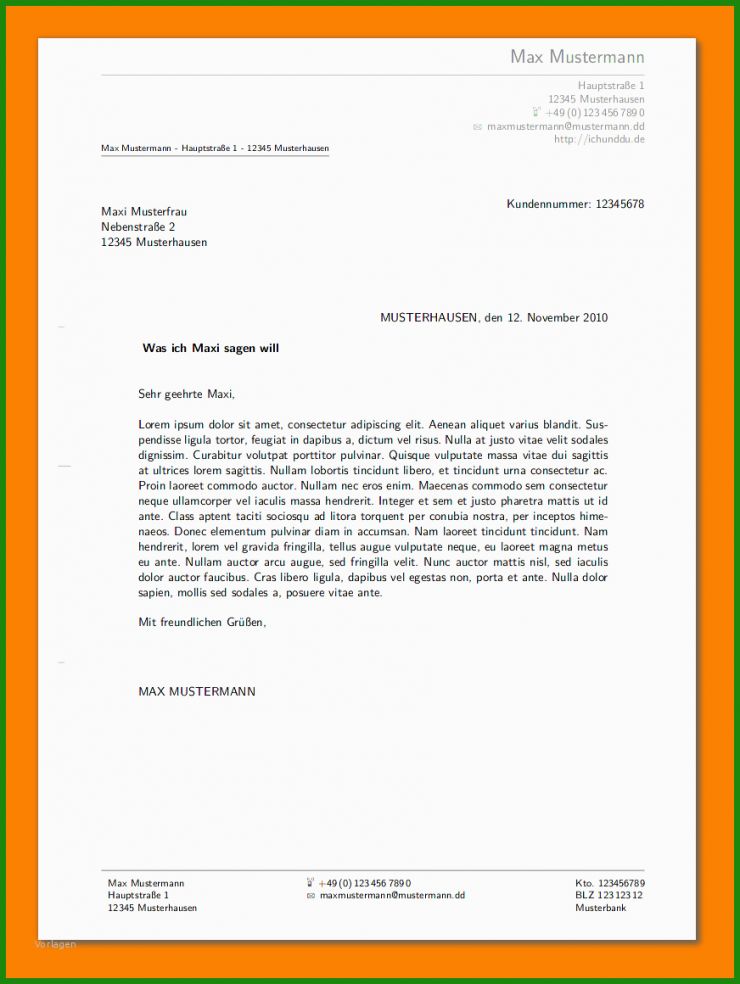 Muster Brief Anschrift