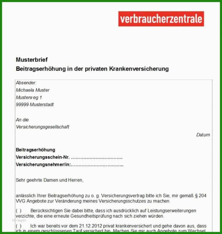 Muster Brief Versicherung