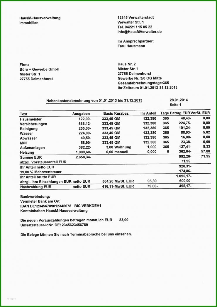 Muster Mietvertrag Gewerbe Kostenlos