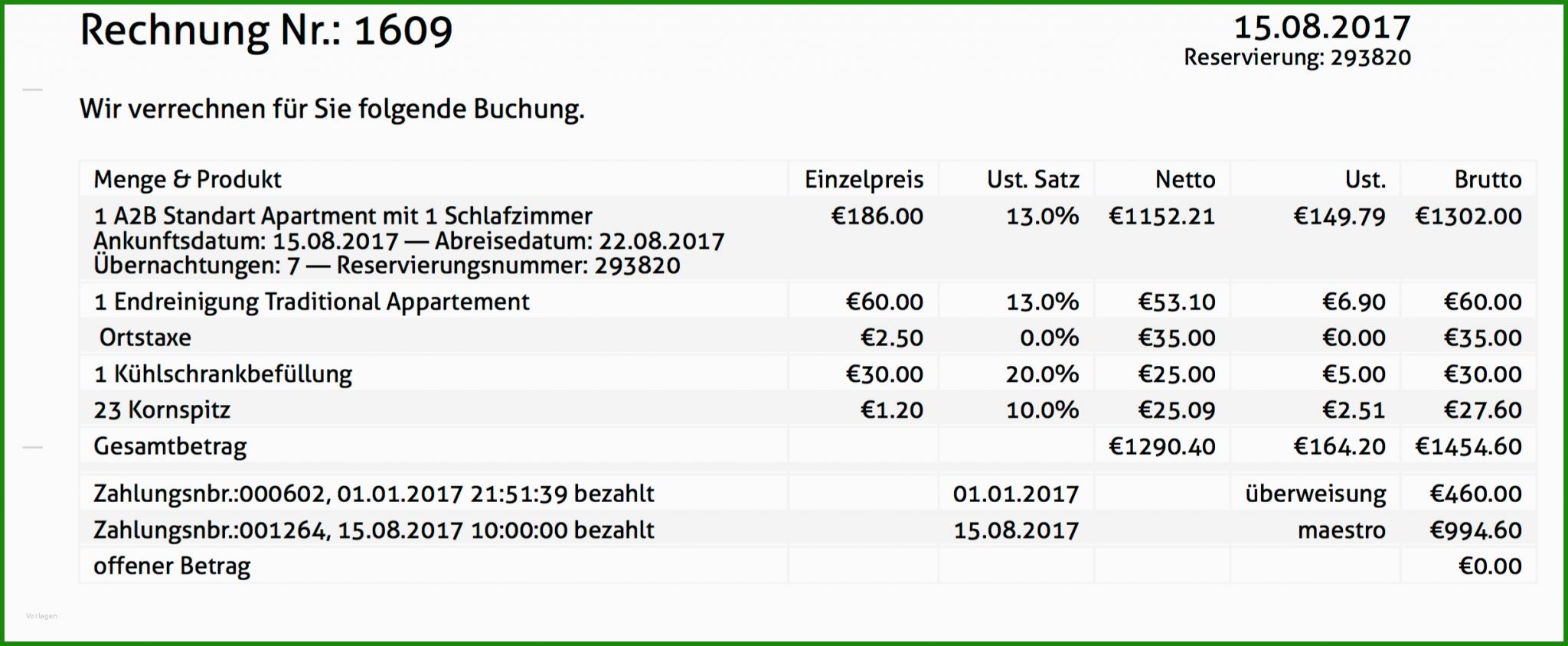 Muster Rechnung Bereits Bezahlt - Kostenlose Vorlagen Zum Download!