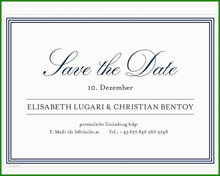 Muster Save the Date Hochzeit