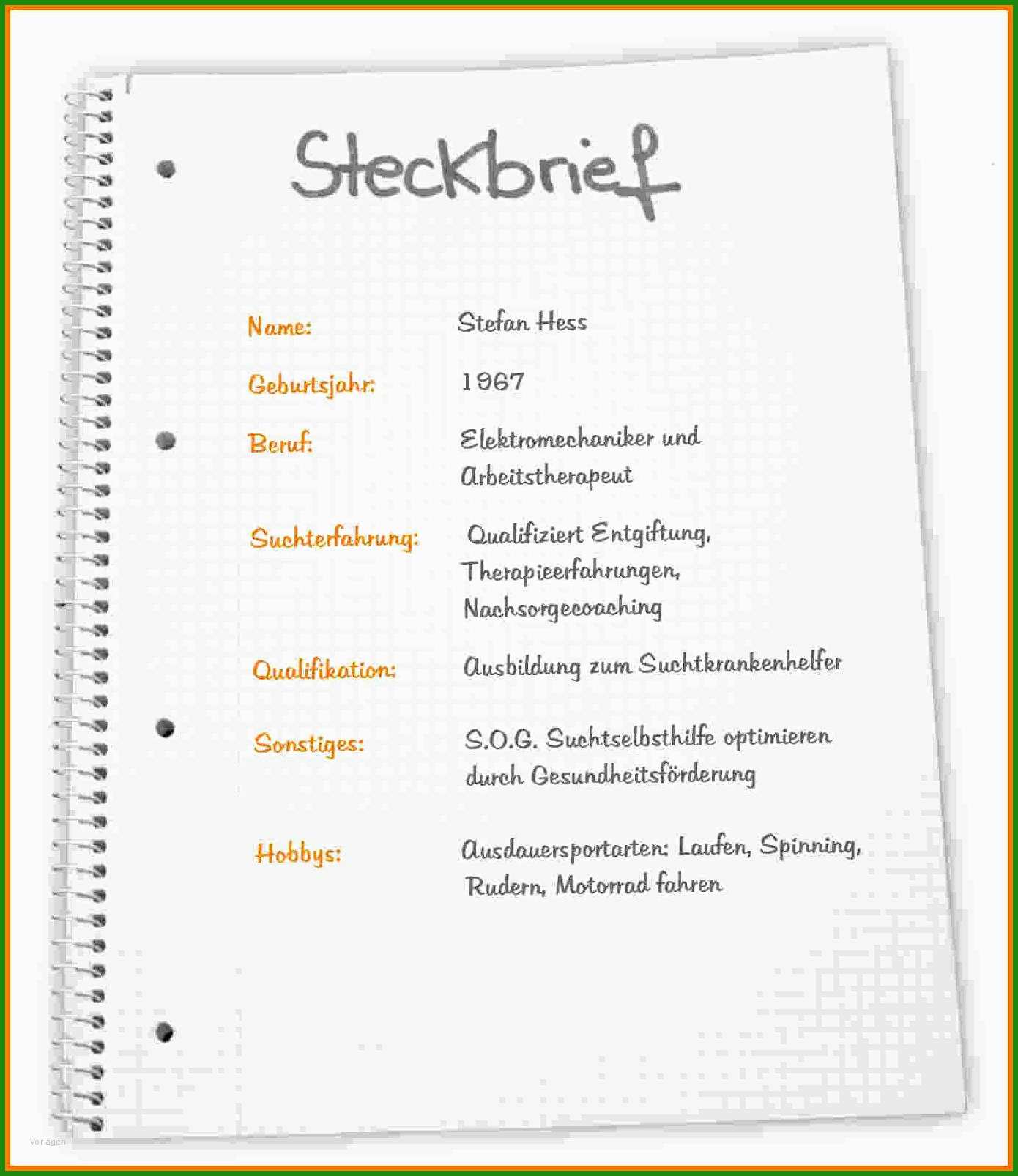 Muster Steckbrief Elternbeirat - Kostenlose Vorlagen Zum Download!