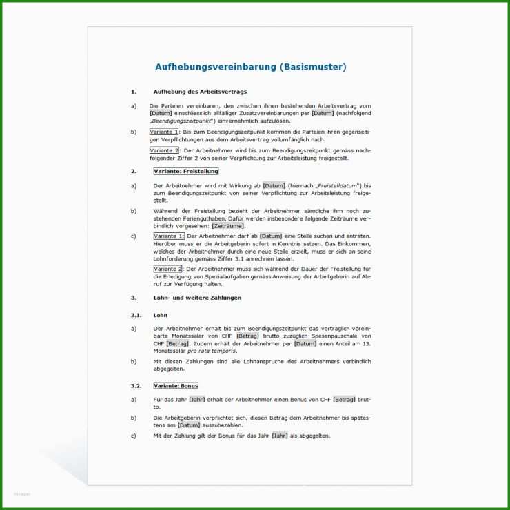 Muster Zusatzvereinbarung Arbeitsvertrag