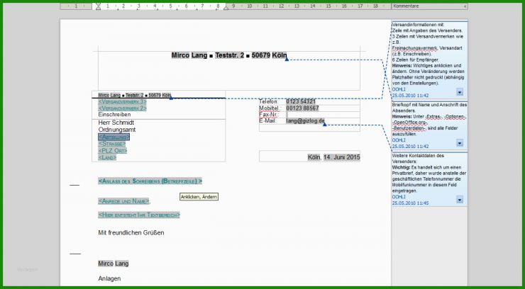 Openoffice Vorlage Brief Din