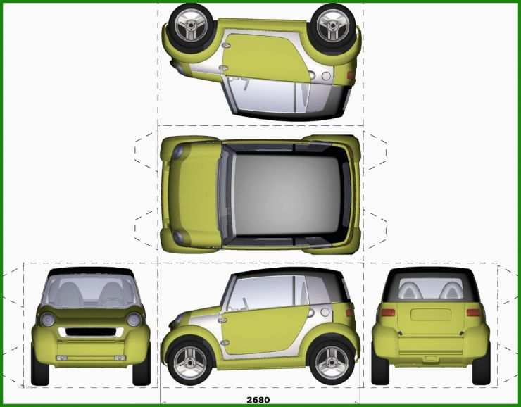 Papier Auto Basteln Vorlage