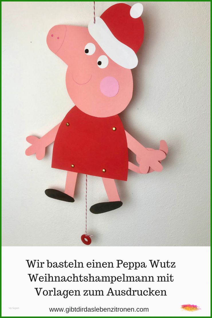 Peppa Wutz Basteln Vorlage