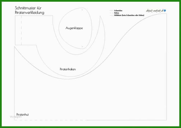 Piratenaugenklappe Basteln Vorlage