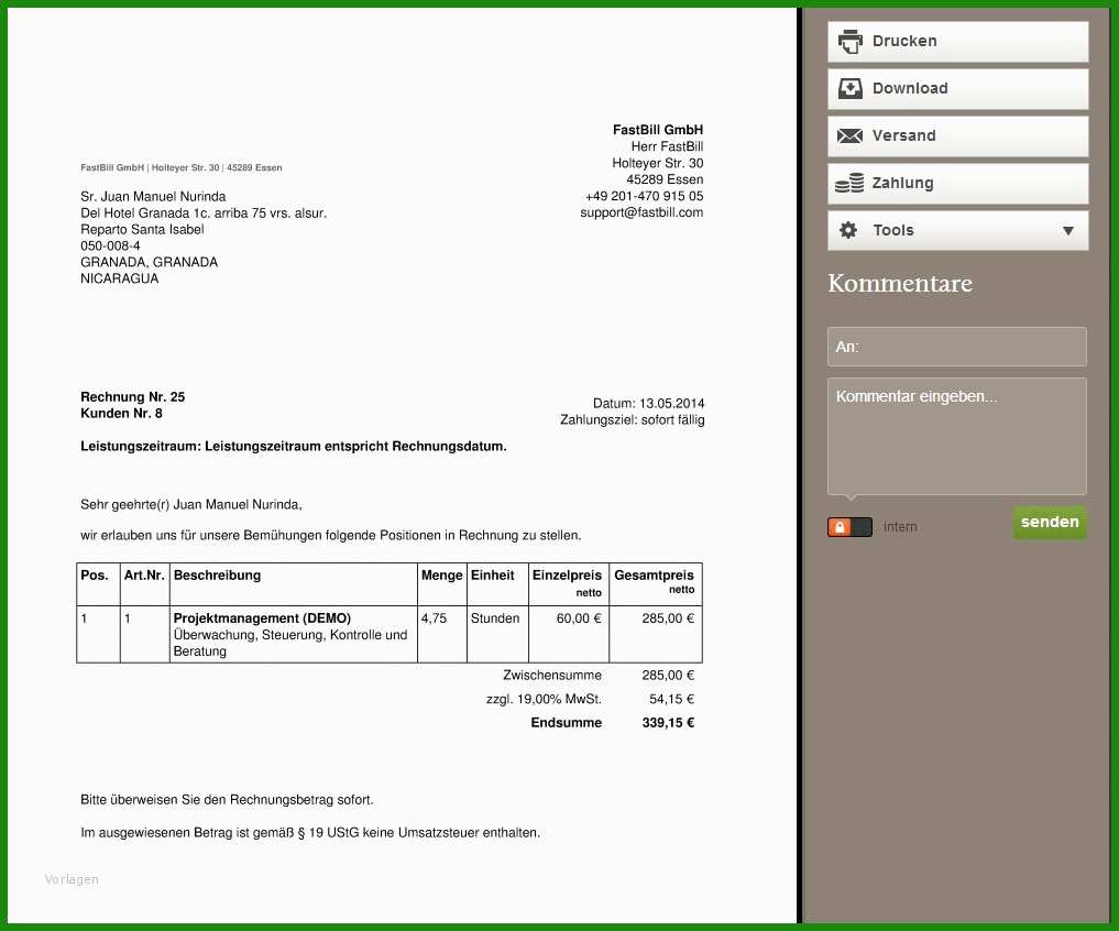 Rechnung Aus Dem Ausland Muster - Kostenlose Vorlagen Zum Download!