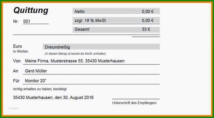Rechnung Muster Abzüglich Anzahlung