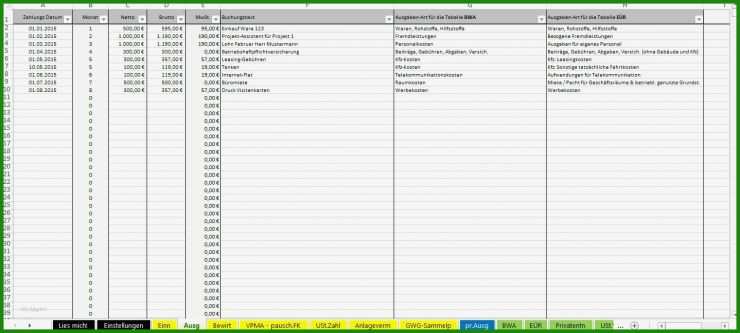 Rechnung Muster Excel Kostenlos