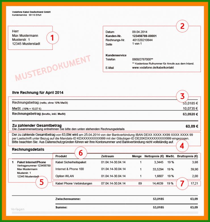 Rechnung Vorlage Gmbh