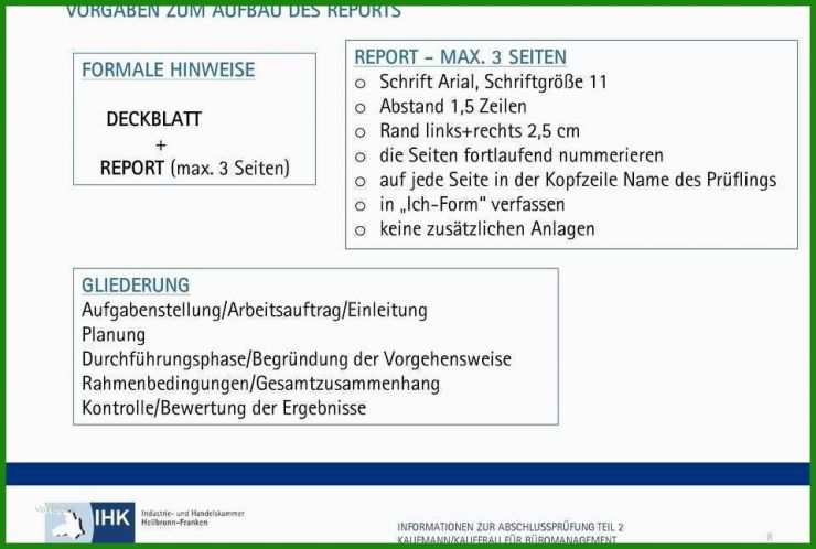 Report Vorlage Kauffrau Für Büromanagement