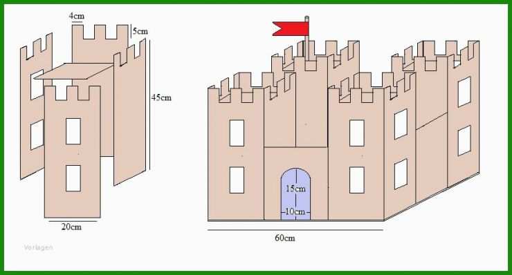 Ritterburg Basteln Vorlagen