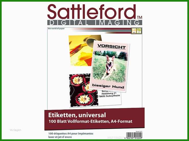 Sattleford Etiketten Vorlagen Word