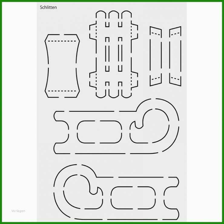 Schlitten Basteln Vorlage