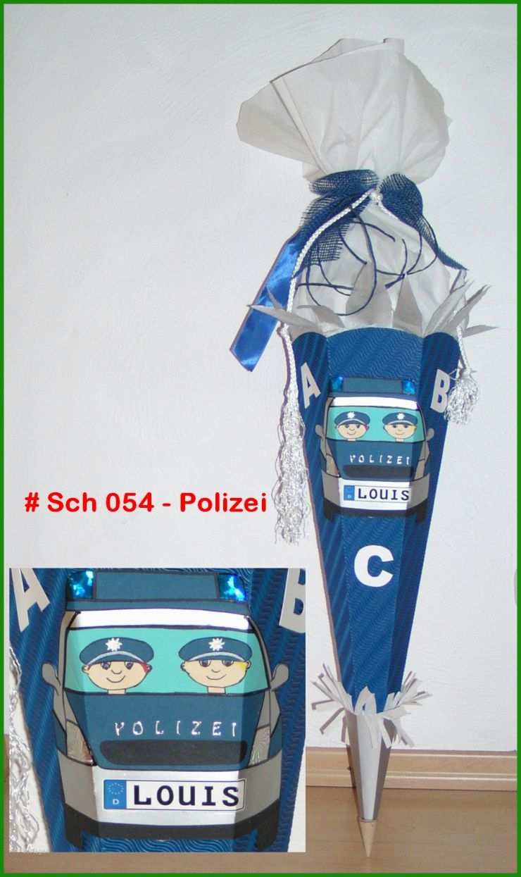 Schultüte Basteln Vorlage Polizei