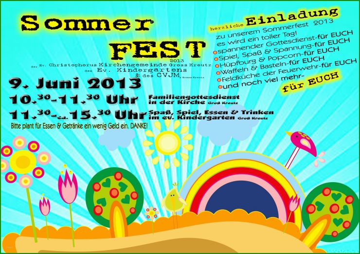Sommerfest Flyer Vorlage