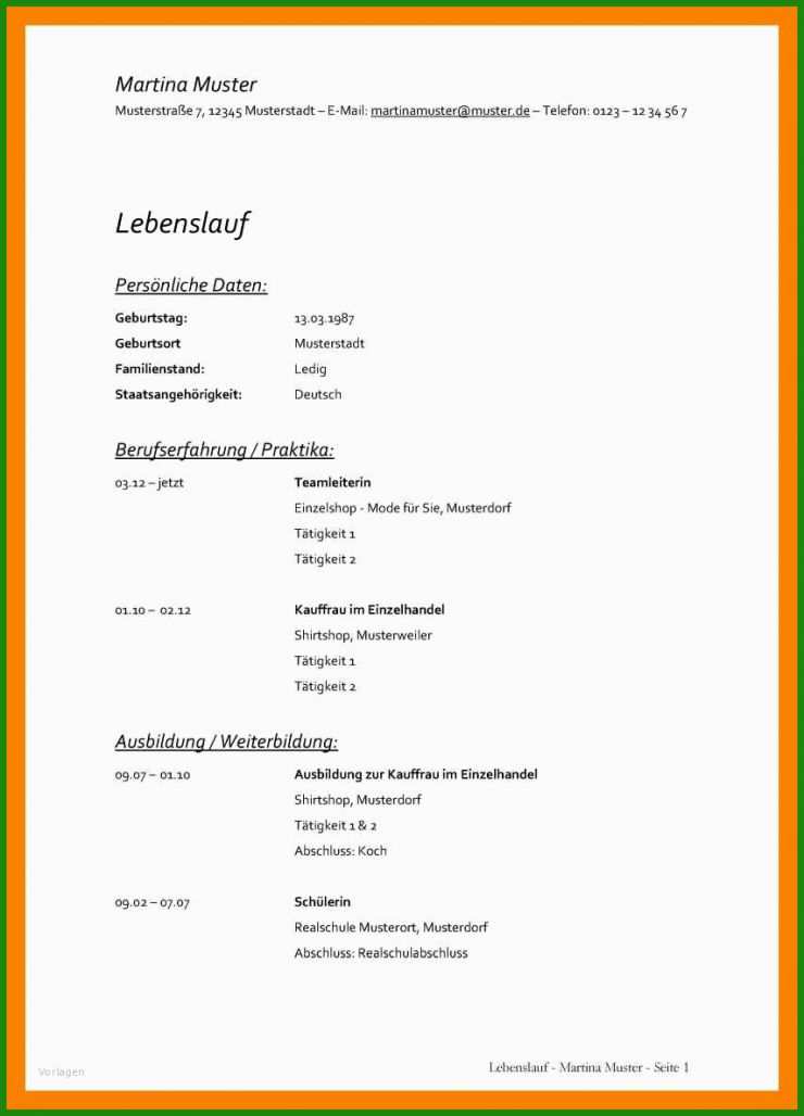 Steckbrief Bewerbung Vorlage