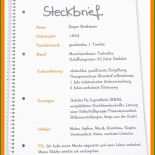 Steckbrief HTML Vorlage