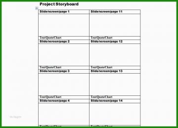 Storyboard Vorlage Excel