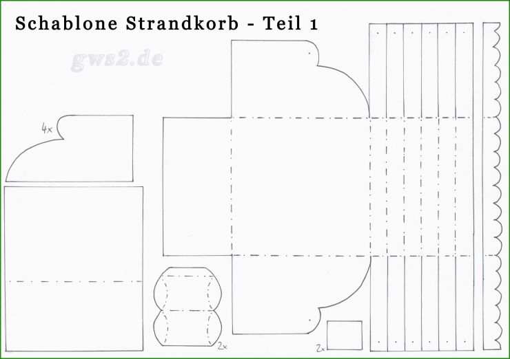 Strandkorb Basteln Vorlage